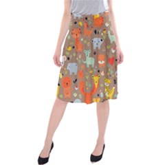 Pet Animal 05 Midi Beach Skirt