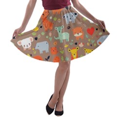 Pet Animal 05 A-line Skater Skirt