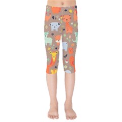 Pet Animal 05 Kids  Capri Leggings 