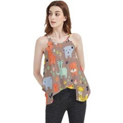 Pet Animal 05 Flowy Camisole Tank Top