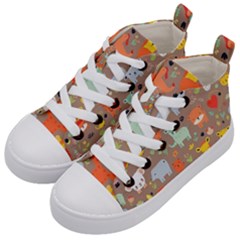 Pet Animal 05 Kids  Mid-top Canvas Sneakers by myclothy