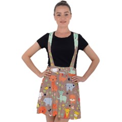 Pet Animal 05 Velvet Suspender Skater Skirt