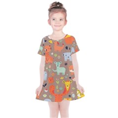 Pet Animal 05 Kids  Simple Cotton Dress