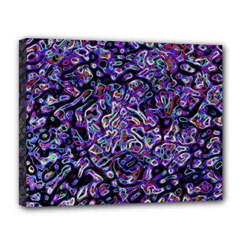 Neon Symphony Design Canvas 14  X 11  (stretched) by dflcprintsclothing