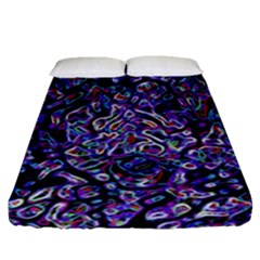 Neon Symphony Design Fitted Sheet (queen Size) by dflcprintsclothing