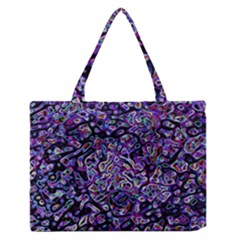 Neon Symphony Design Zipper Medium Tote Bag by dflcprintsclothing