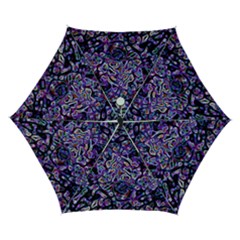 Neon Symphony Design Automatic Folding Umbrella With Case (small) by dflcprintsclothing