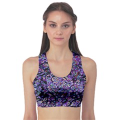 Neon Symphony Design Fitness Sports Bra by dflcprintsclothing