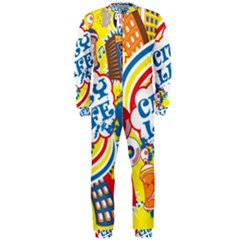 Colorful City Life Horizontal Seamless Pattern Urban City Onepiece Jumpsuit (men) by Bedest