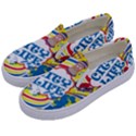 Colorful City Life Horizontal Seamless Pattern Urban City Kids  Canvas Slip Ons View2