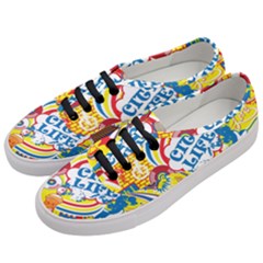 Colorful City Life Horizontal Seamless Pattern Urban City Women s Classic Low Top Sneakers by Bedest