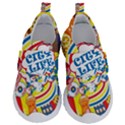 Colorful City Life Horizontal Seamless Pattern Urban City Kids  Velcro No Lace Shoes View1