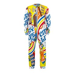 Colorful City Life Horizontal Seamless Pattern Urban City Onepiece Jumpsuit (kids)