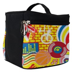 Colorful City Life Horizontal Seamless Pattern Urban City Make Up Travel Bag (small)