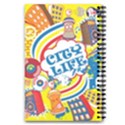 Colorful City Life Horizontal Seamless Pattern Urban City 5.5  x 8.5  Notebook View2