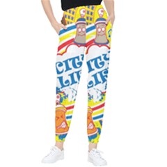 Colorful City Life Horizontal Seamless Pattern Urban City Women s Tapered Pants