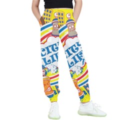 Colorful City Life Horizontal Seamless Pattern Urban City Kids  Joggers