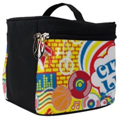 Colorful City Life Horizontal Seamless Pattern Urban City Make Up Travel Bag (big) by Bedest