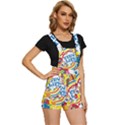 Colorful City Life Horizontal Seamless Pattern Urban City Short Overalls View3