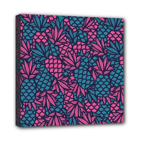 Summer Pineapples Mini Canvas 8  X 8  (stretched)