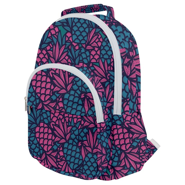 Summer Pineapples Rounded Multi Pocket Backpack