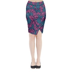 Summer Pineapples Midi Wrap Pencil Skirt