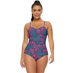 Summer Pineapples Retro Full Coverage Swimsuit