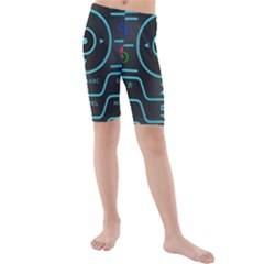 Retro Mobile Device Output Device Kids  Mid Length Swim Shorts