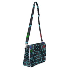 Retro Mobile Device Output Device Shoulder Bag With Back Zipper