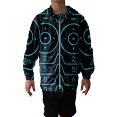 Retro Mobile Device Output Device Kids  Hooded Windbreaker by Bedest