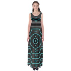 Retro Mobile Device Output Device Empire Waist Maxi Dress