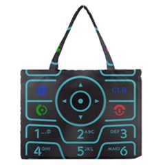 Retro Mobile Device Output Device Zipper Medium Tote Bag