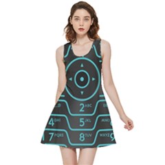 Retro Mobile Device Output Device Inside Out Reversible Sleeveless Dress by Bedest