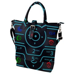 Retro Mobile Device Output Device Buckle Top Tote Bag