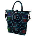 Retro Mobile Device Output Device Buckle Top Tote Bag View1