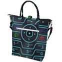 Retro Mobile Device Output Device Buckle Top Tote Bag View2