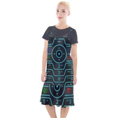 Retro Mobile Device Output Device Camis Fishtail Dress