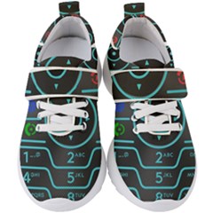 Retro Mobile Device Output Device Kids  Velcro Strap Shoes