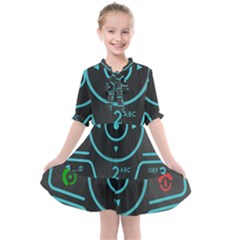 Retro Mobile Device Output Device Kids  All Frills Chiffon Dress by Bedest