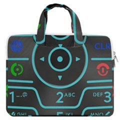 Retro Mobile Device Output Device Macbook Pro 13  Double Pocket Laptop Bag