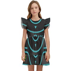 Retro Mobile Device Output Device Kids  Winged Sleeve Dress