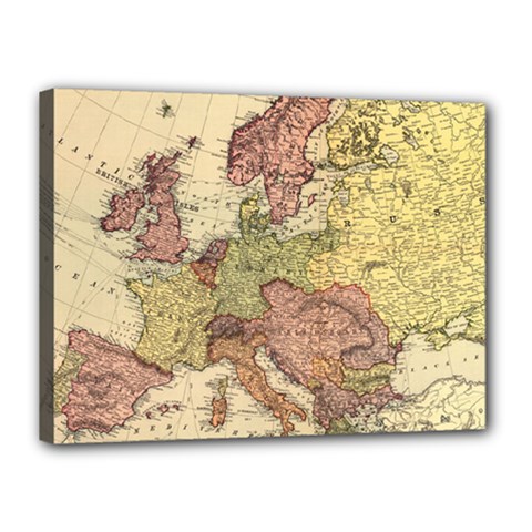 Retro Old Vintage Map Of Europe Canvas 16  X 12  (stretched)