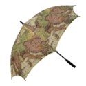 Retro Old Vintage Map Of Europe Golf Umbrellas View2