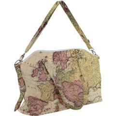 Retro Old Vintage Map Of Europe Canvas Crossbody Bag