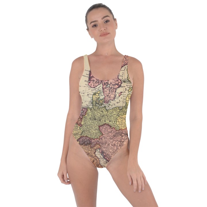 Retro Old Vintage Map Of Europe Bring Sexy Back Swimsuit