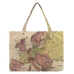 Retro Old Vintage Map Of Europe Zipper Medium Tote Bag