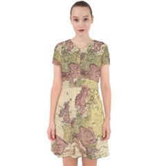 Retro Old Vintage Map Of Europe Adorable In Chiffon Dress