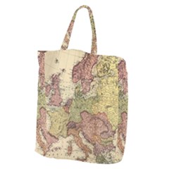 Retro Old Vintage Map Of Europe Giant Grocery Tote