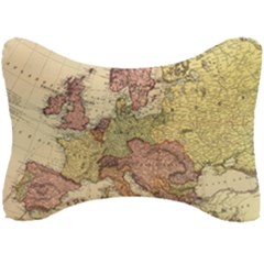 Retro Old Vintage Map Of Europe Seat Head Rest Cushion