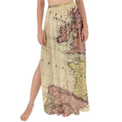 Retro Old Vintage Map Of Europe Maxi Chiffon Tie-up Sarong